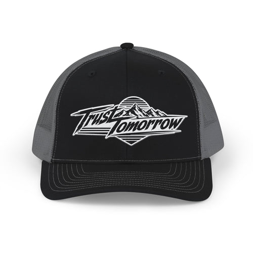 Trucker Cap — "Trust Tomorrow" Mountain Logo Snapback