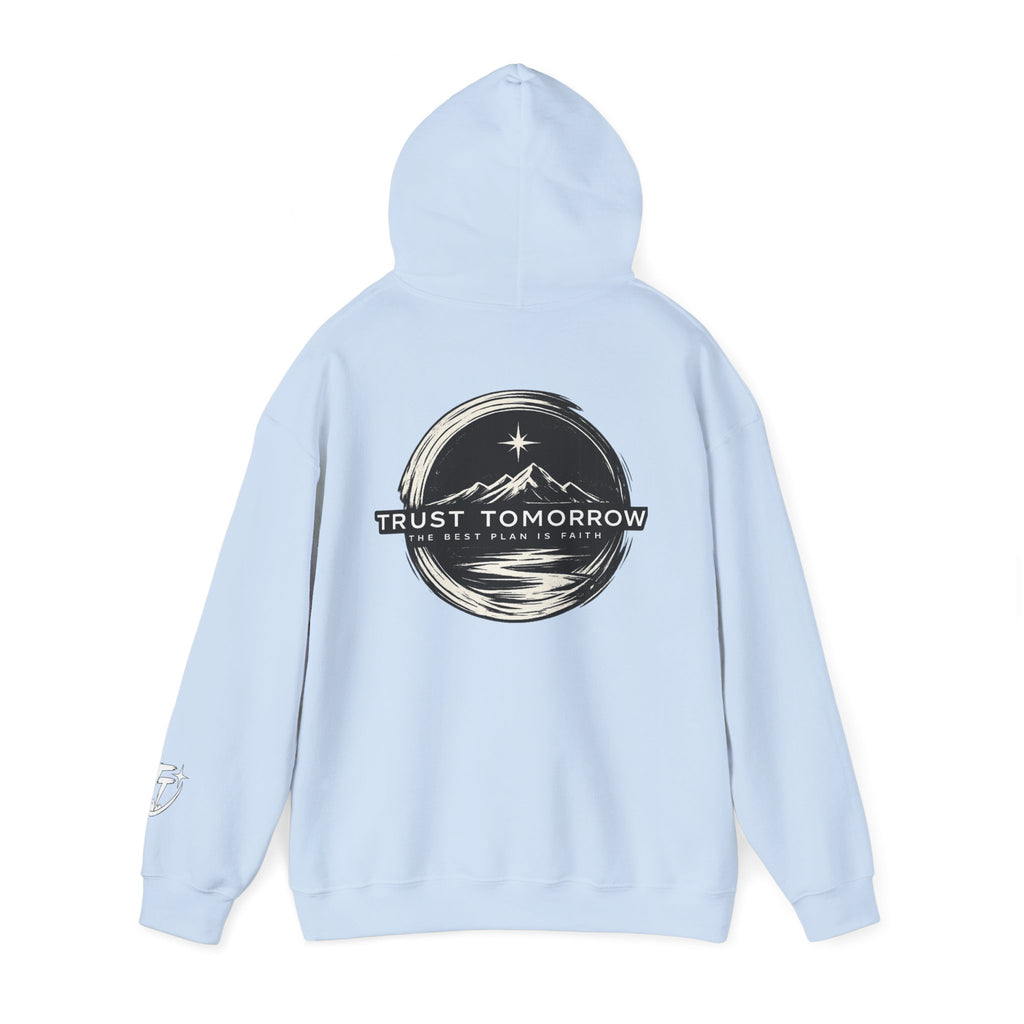 Trust Tomorrow Hoodie — Mountain Graphic Pullover