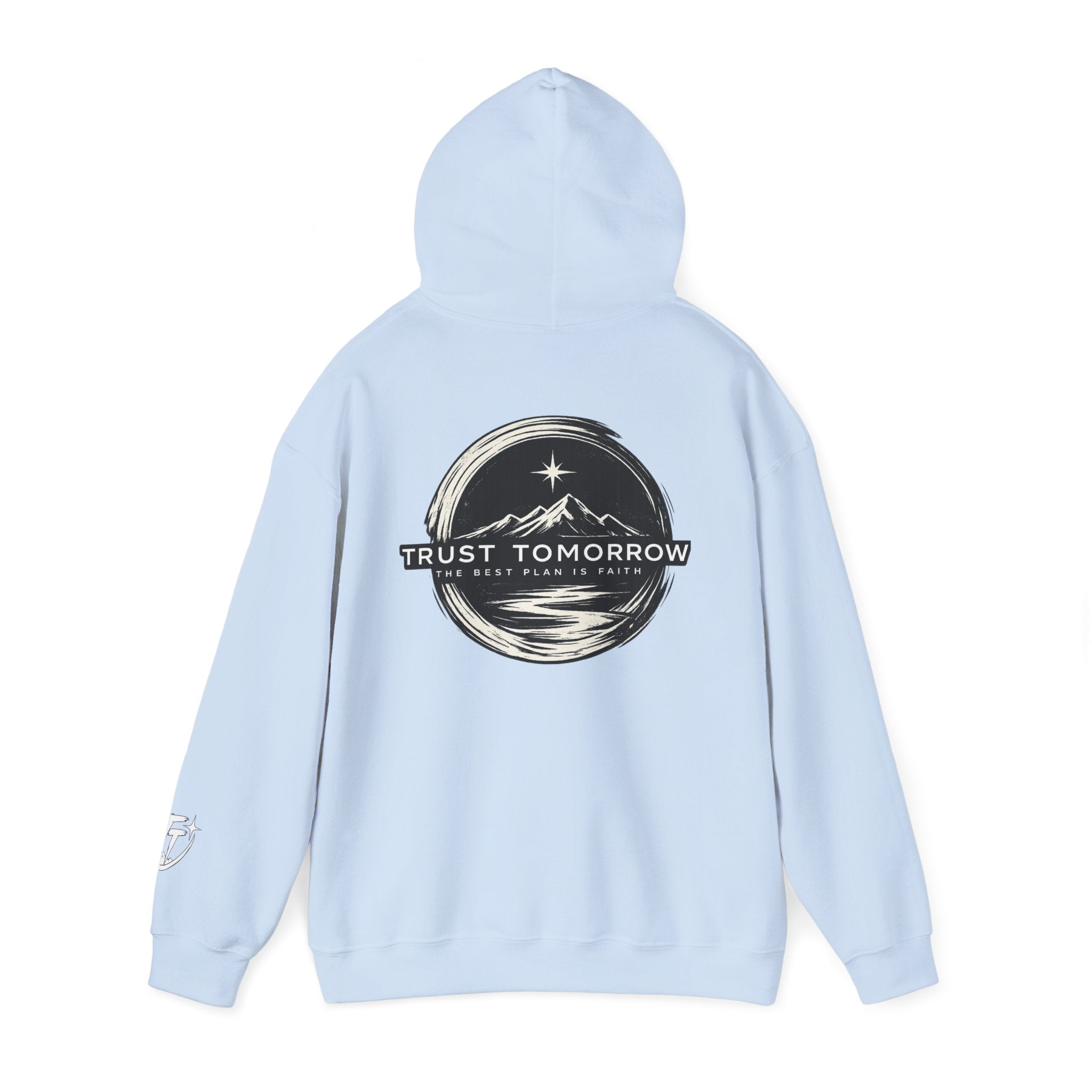 Trust Tomorrow Hoodie — Mountain Graphic Pullover