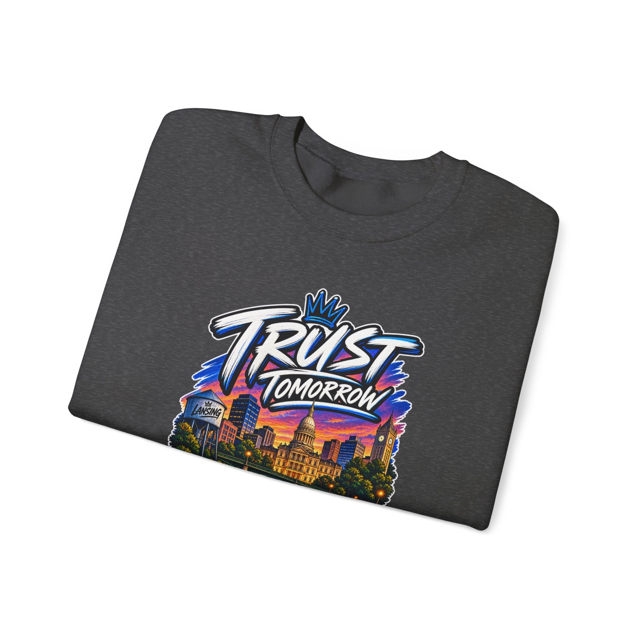Lansing Skyline “Trust Tomorrow” Graphic Sweatshirt