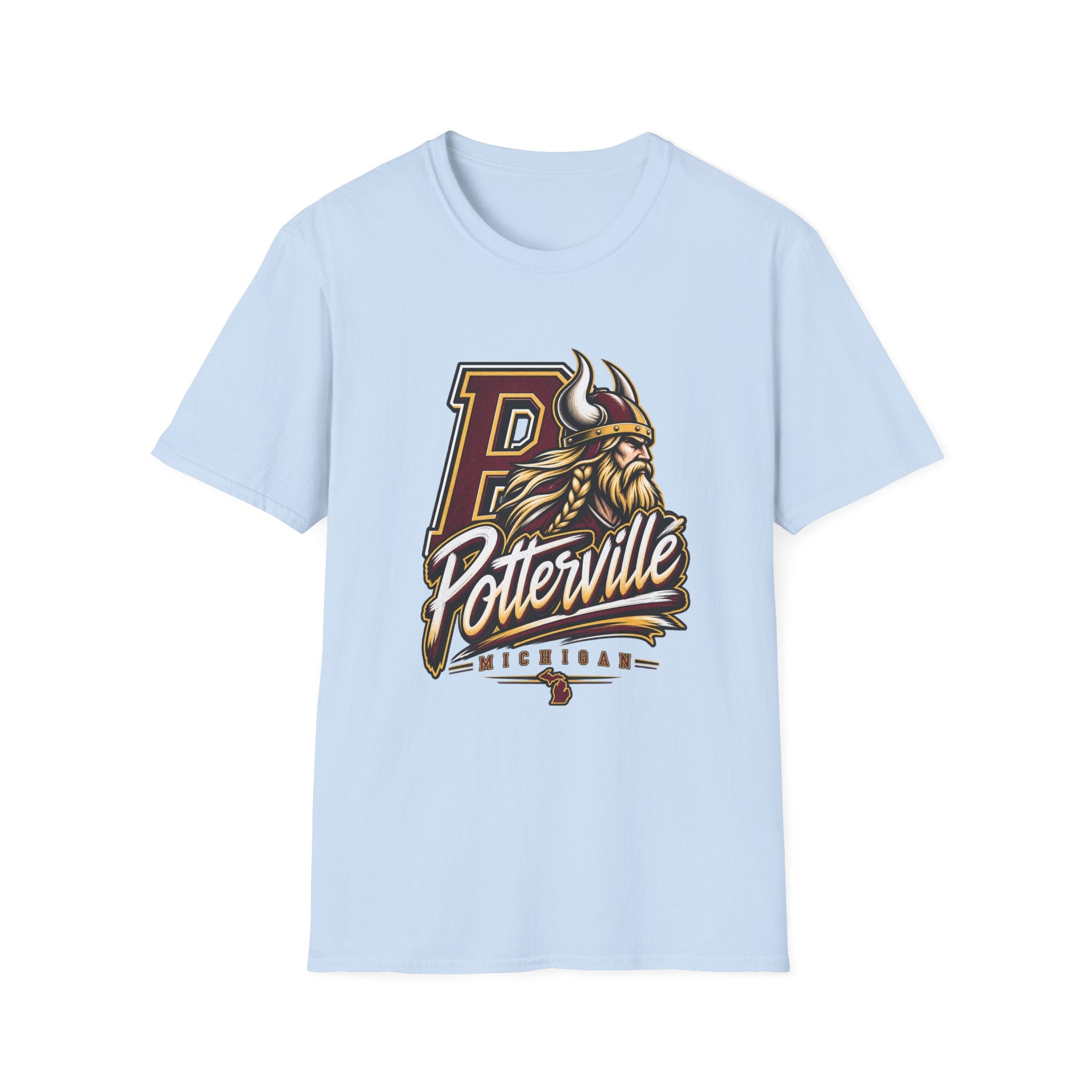 Potterville Vikings T-Shirt — Vintage Mascot School Spirit Tee