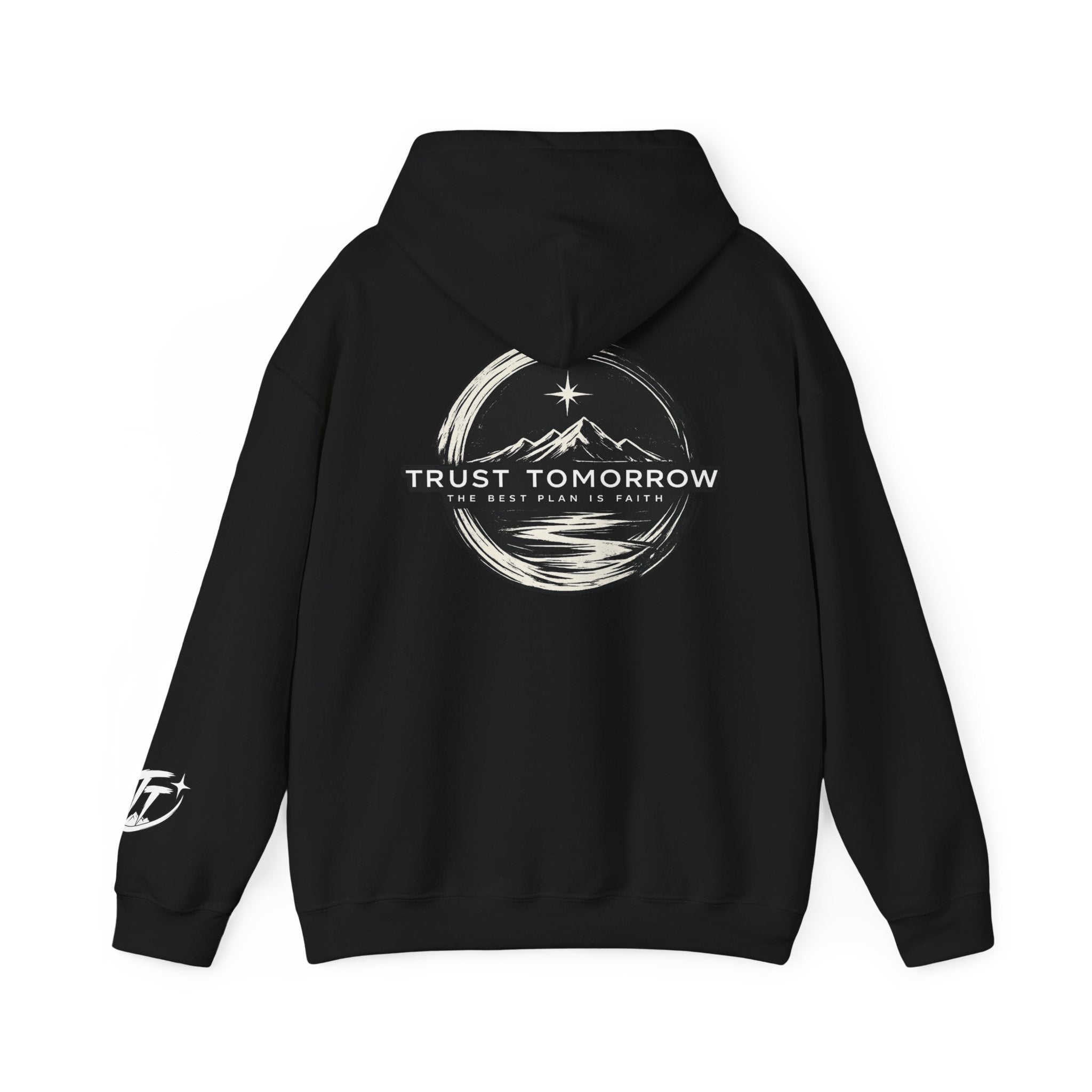 Trust Tomorrow Hoodie — Mountain Graphic Pullover