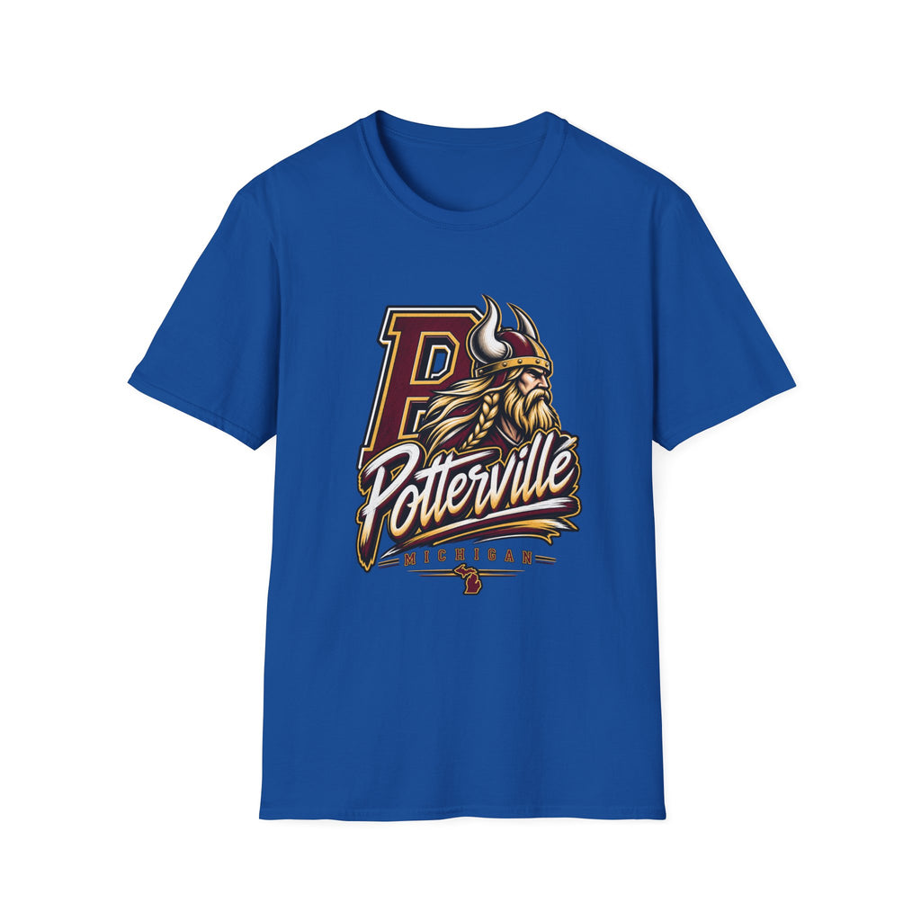 Potterville Vikings T-Shirt — Vintage Mascot School Spirit Tee