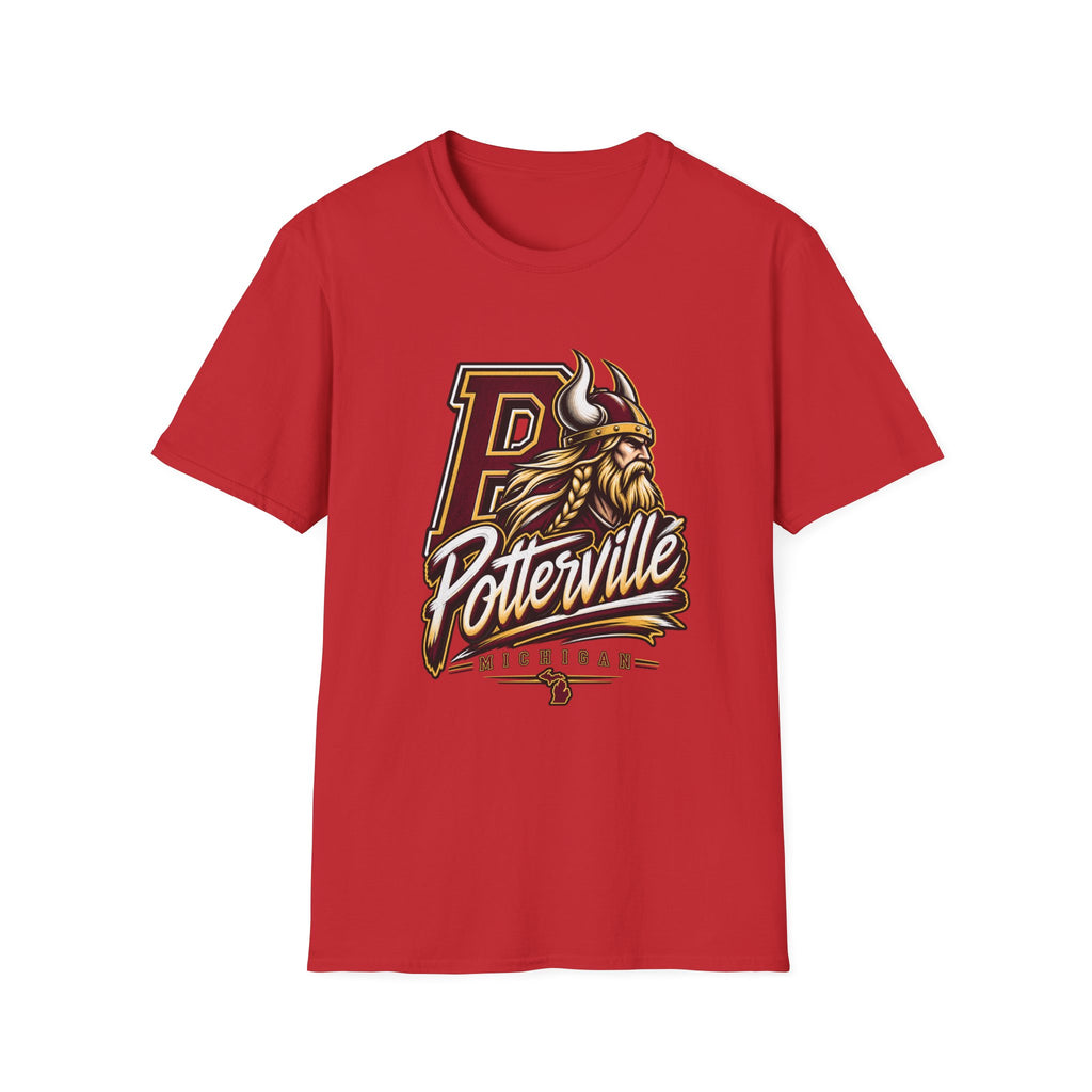 Potterville Vikings T-Shirt — Vintage Mascot School Spirit Tee