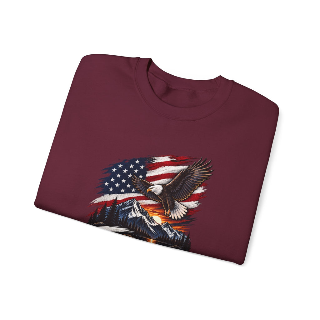 Trust Tomorrow American Eagle Sweatshirt — Patriotic 'Trust Tomorrow' Graphic Crewneck