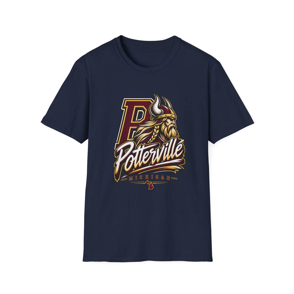 Potterville Vikings T-Shirt — Vintage Mascot School Spirit Tee