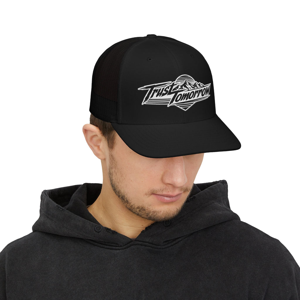 Trucker Cap — "Trust Tomorrow" Mountain Logo Snapback