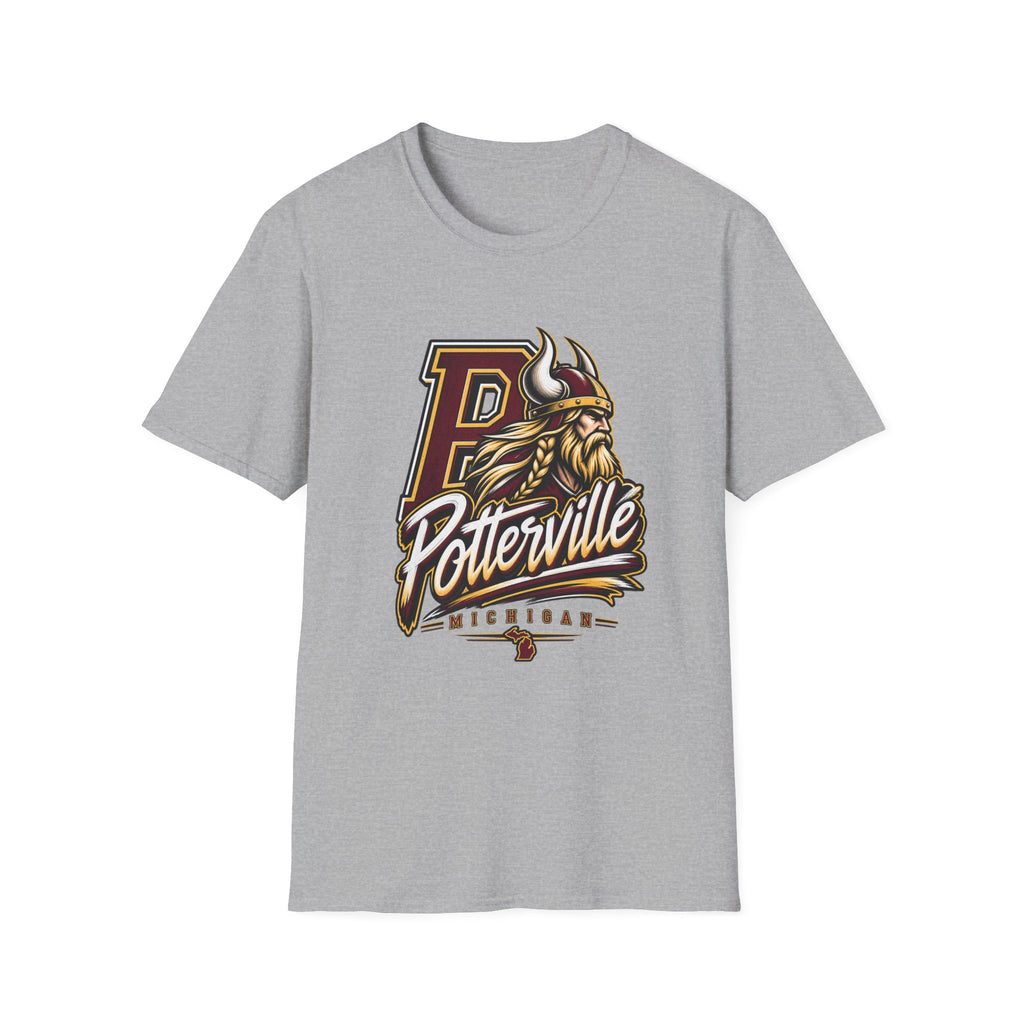Potterville Vikings T-Shirt — Vintage Mascot School Spirit Tee