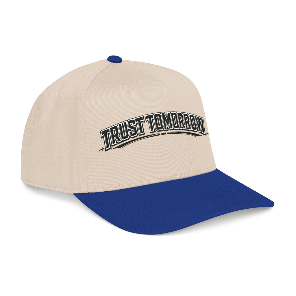 Trust Tomorrow Mid-Profile Baseball Cap — Retro Arch Embroidered Hat