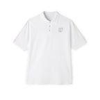 Men's White Polo Shirt with Subtle Chest Logo — Classic Piqué Golf & Work Polo