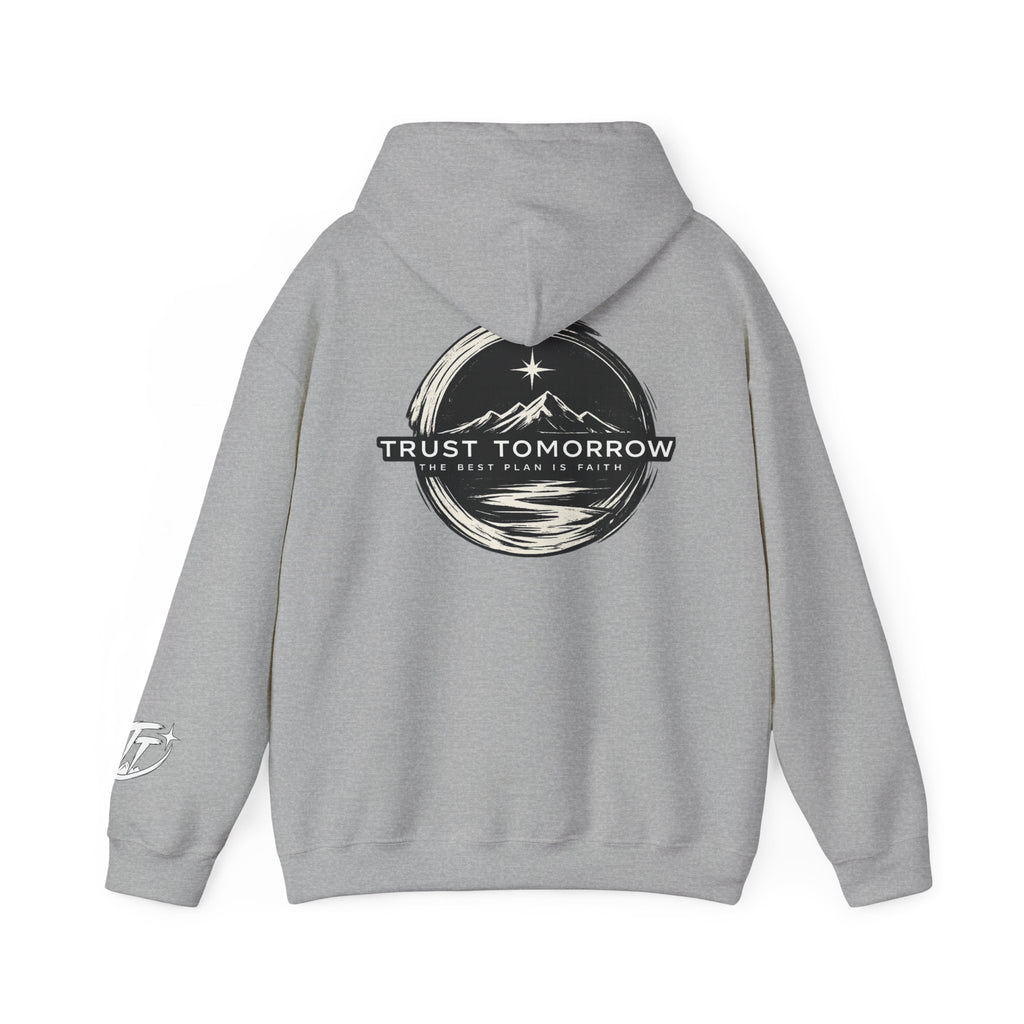 Trust Tomorrow Hoodie — Mountain Graphic Pullover