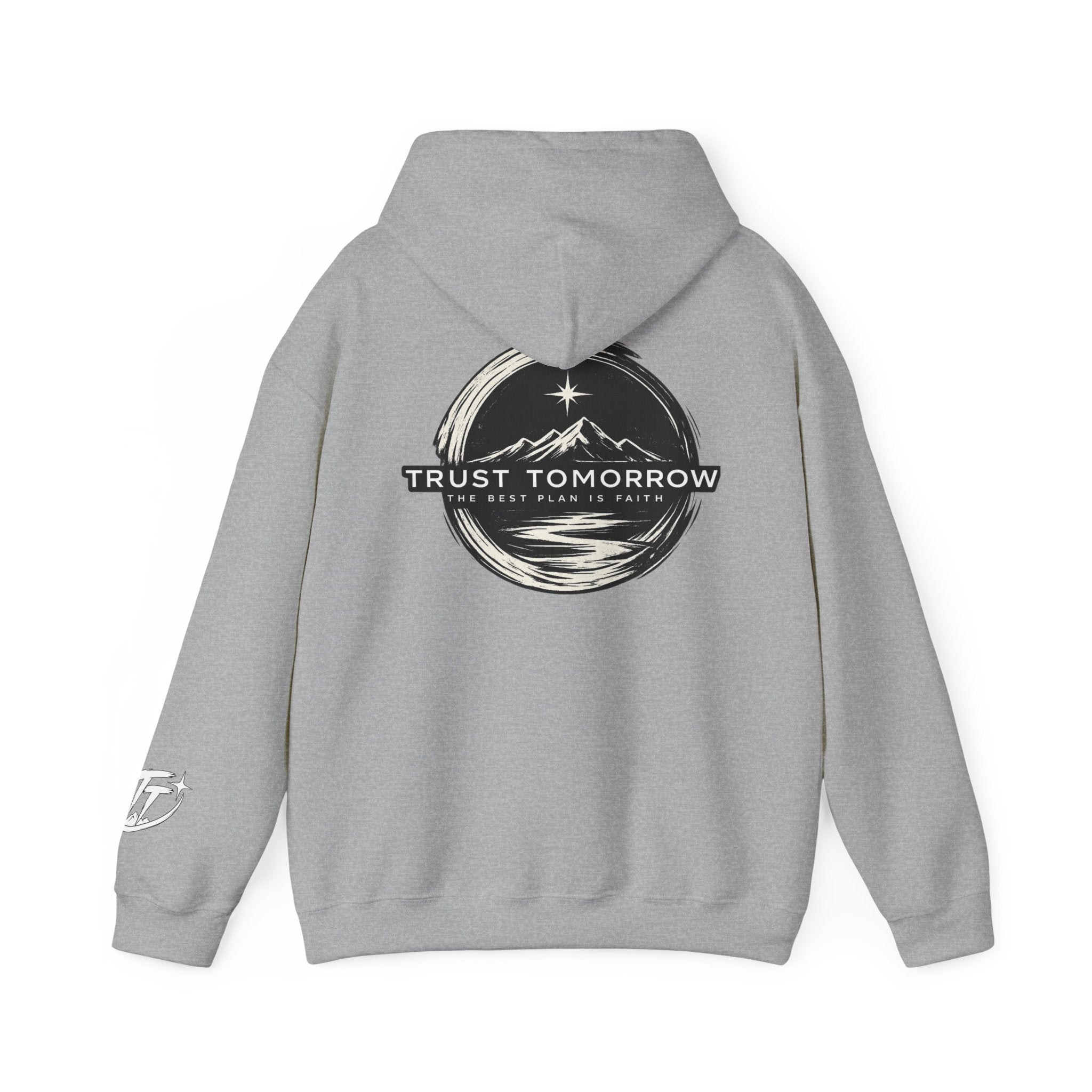 Trust Tomorrow Hoodie — Mountain Graphic Pullover