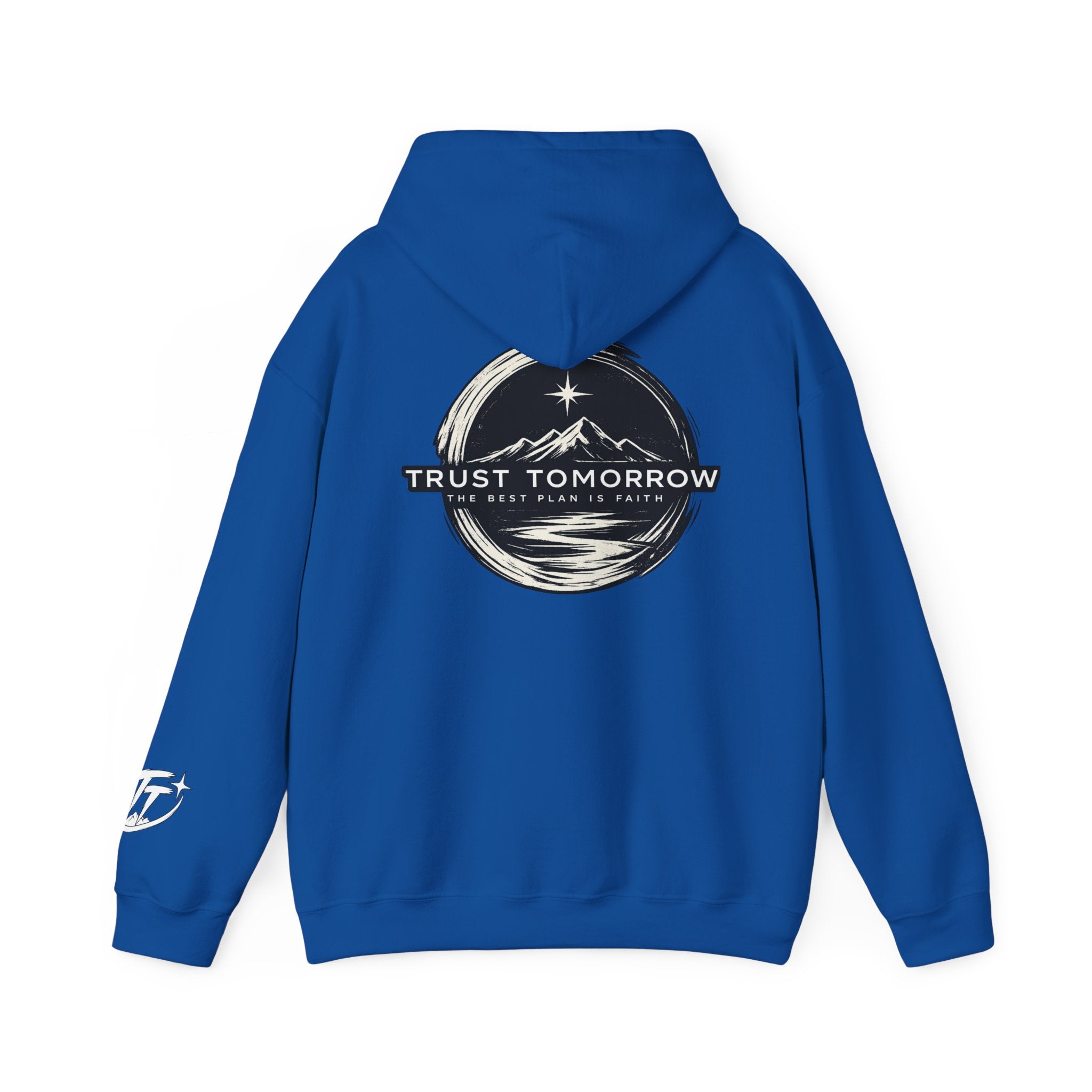 Trust Tomorrow Hoodie — Mountain Graphic Pullover
