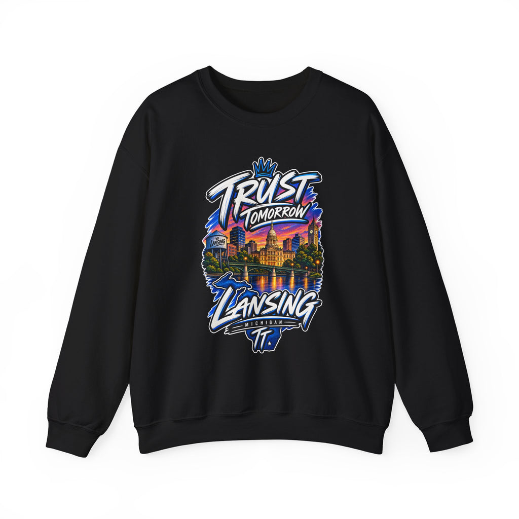 Lansing Skyline “Trust Tomorrow” Graphic Sweatshirt