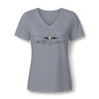 Women's V-Neck Tee — 'Trust Tomorrow' Sunrise Graphic Comfort Shirt