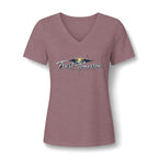 Women's V-Neck Tee — 'Trust Tomorrow' Sunrise Graphic Comfort Shirt