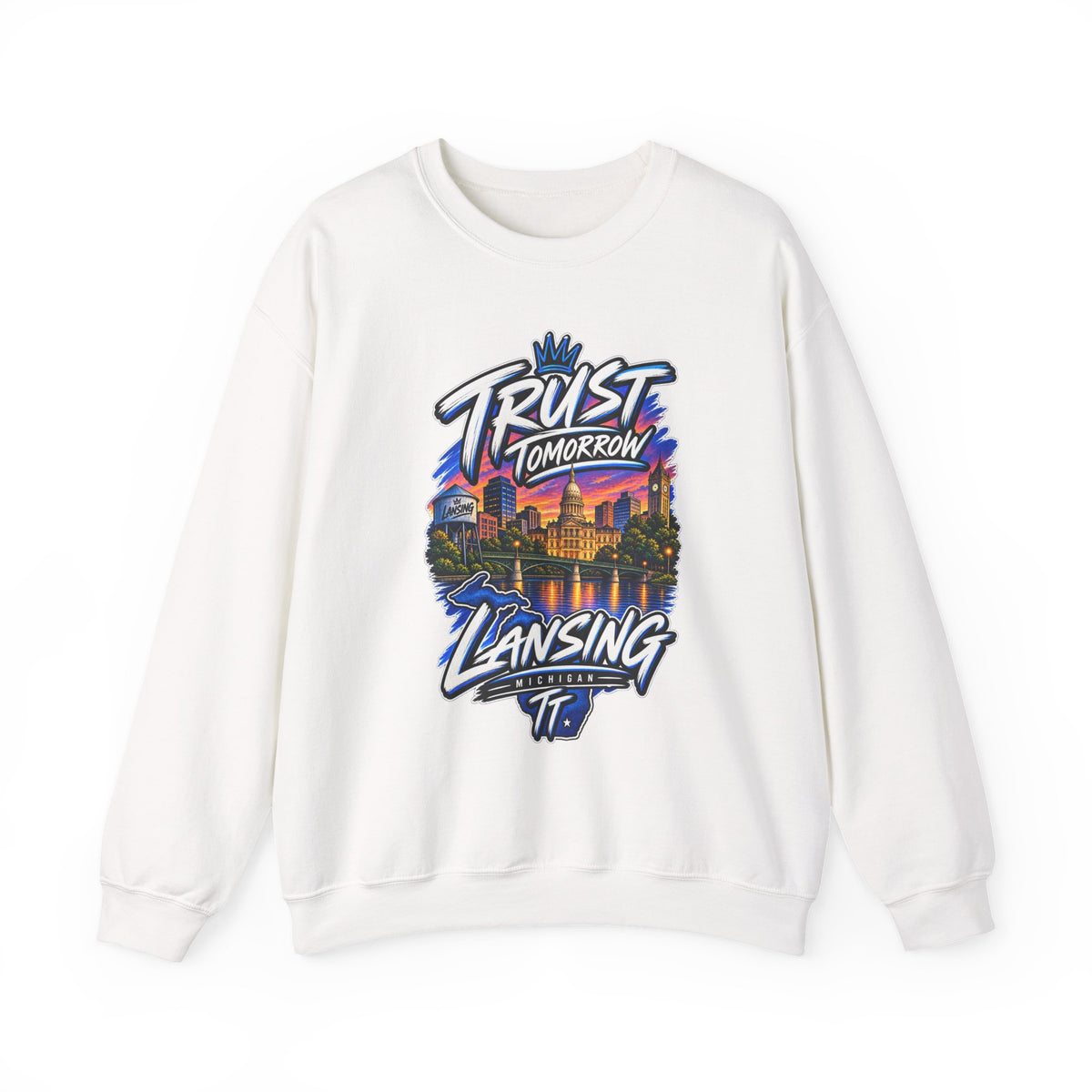 Lansing Skyline “Trust Tomorrow” Graphic Sweatshirt