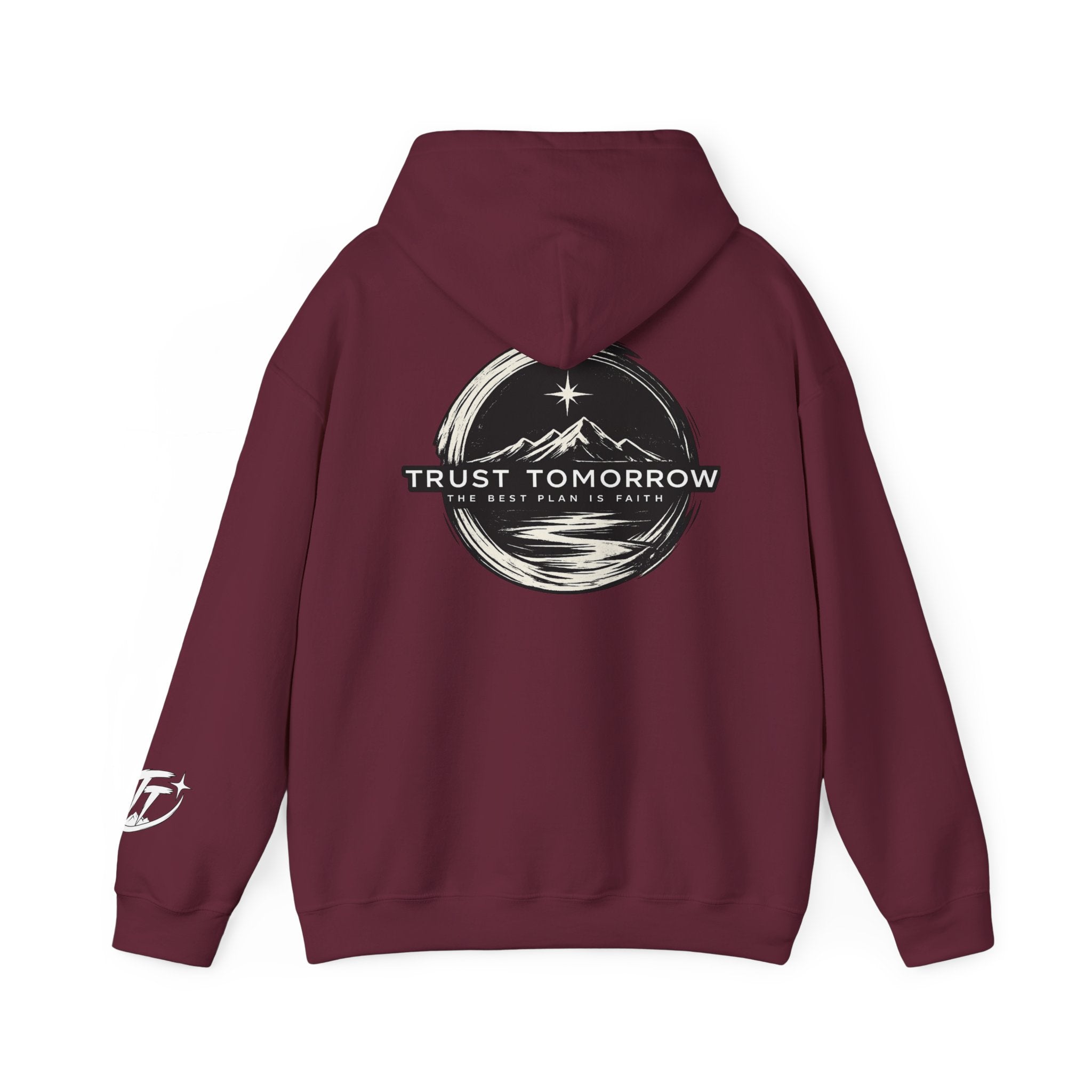 Trust Tomorrow Hoodie — Mountain Graphic Pullover