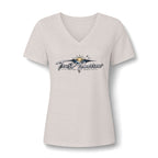 Women's V-Neck Tee — 'Trust Tomorrow' Sunrise Graphic Comfort Shirt