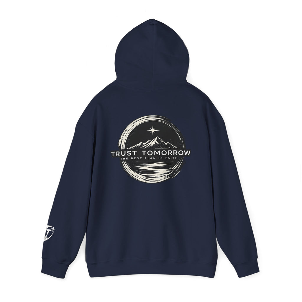 Trust Tomorrow Hoodie — Mountain Graphic Pullover