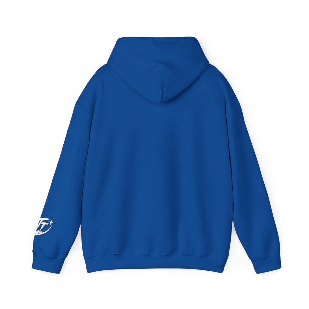 Trust Tomorrow Hoodie — Minimal White Pullover with Subtle Text