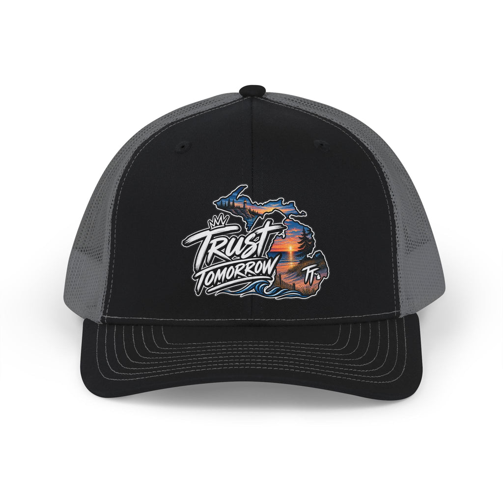 Trust Tomorrow Trucker Cap — Michigan Sunset Snapback
