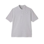 Men's White Polo Shirt with Subtle Chest Logo — Classic Piqué Golf & Work Polo