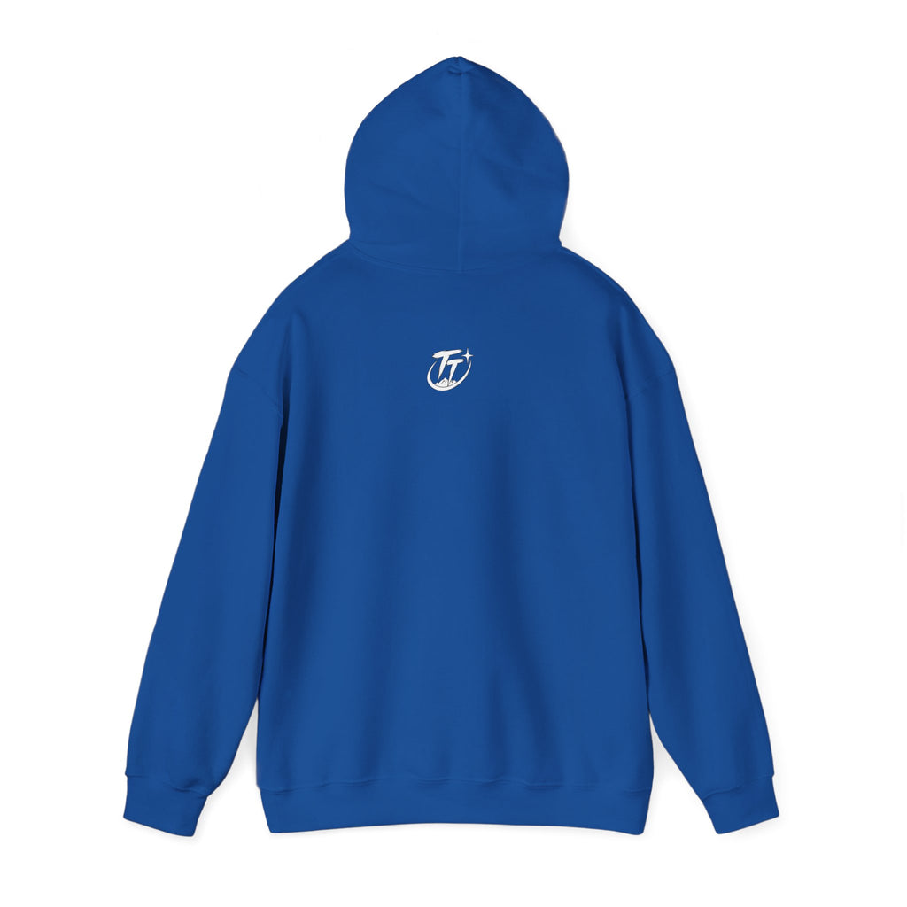 Floral Crescent Moon Hoodie — "Strong Mind, Gentle Heart" Comfort Sweatshirt