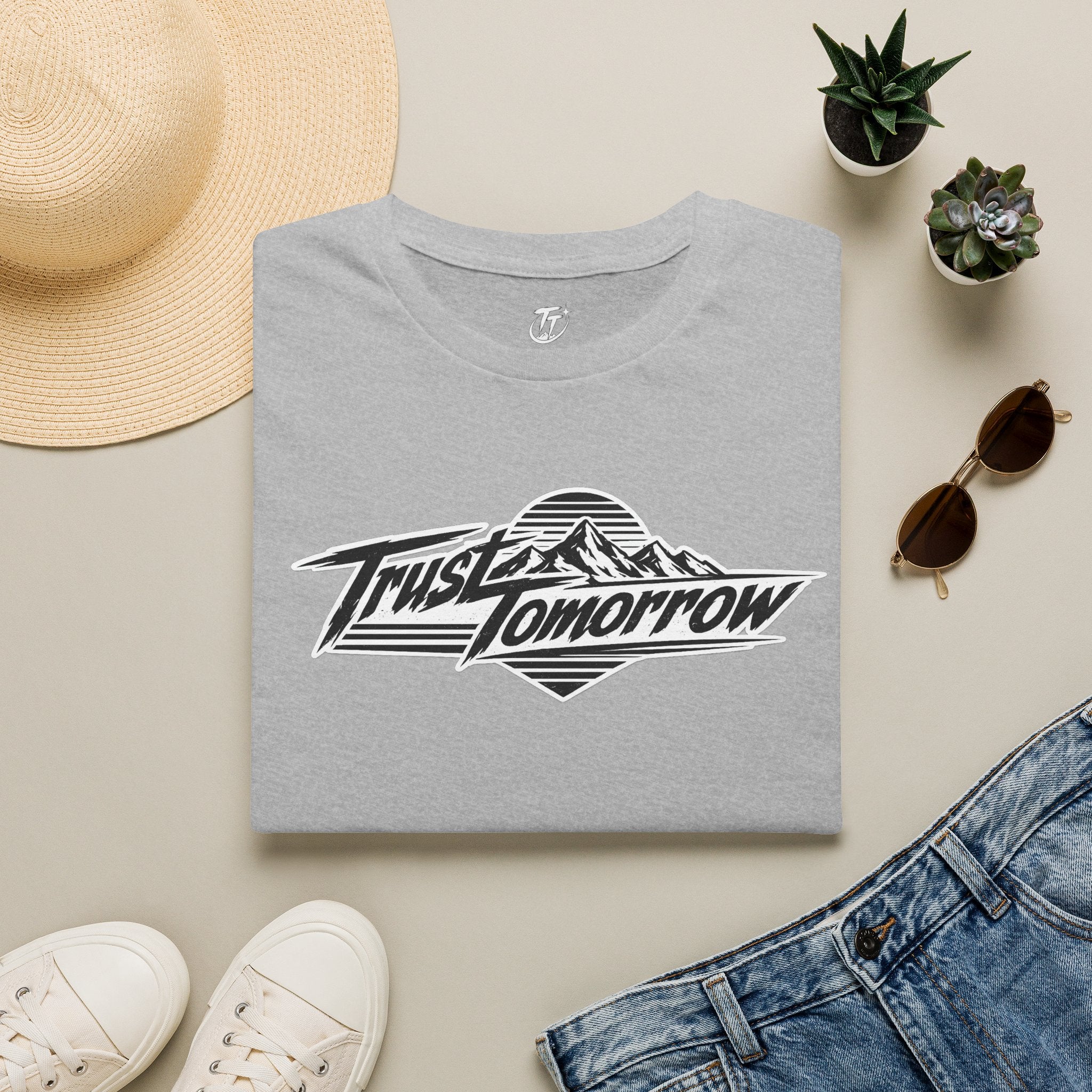 Trust Tomorrow T-Shirt — Vintage Mountain Motivation tee