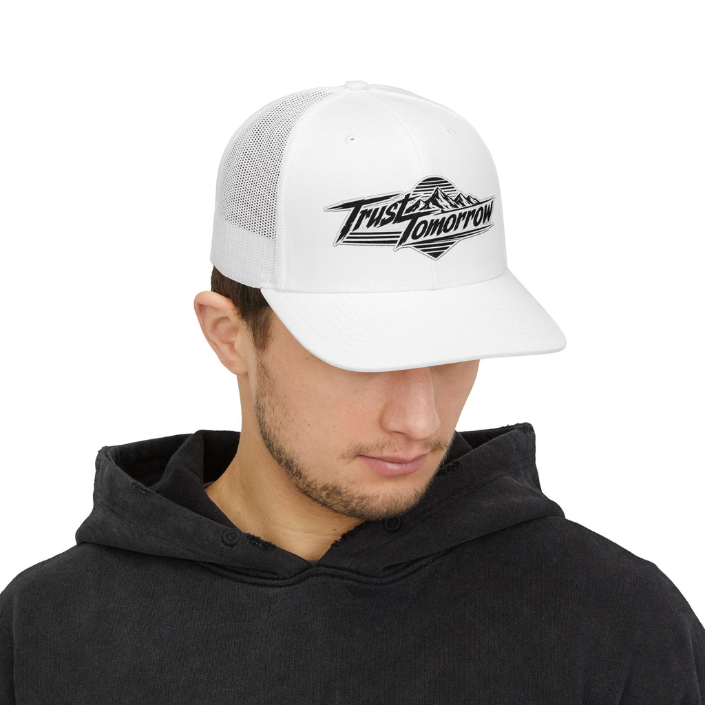 Trucker Cap — "Trust Tomorrow" Mountain Logo Snapback