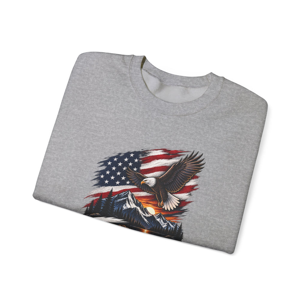 Trust Tomorrow American Eagle Sweatshirt — Patriotic 'Trust Tomorrow' Graphic Crewneck
