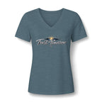 Women's V-Neck Tee — 'Trust Tomorrow' Sunrise Graphic Comfort Shirt