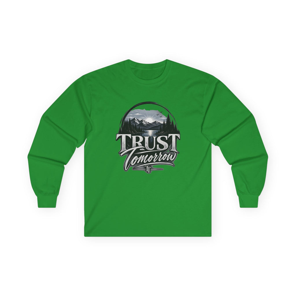 Trust Tomorrow Long Sleeve Tee — Vintage Mountain Graphic