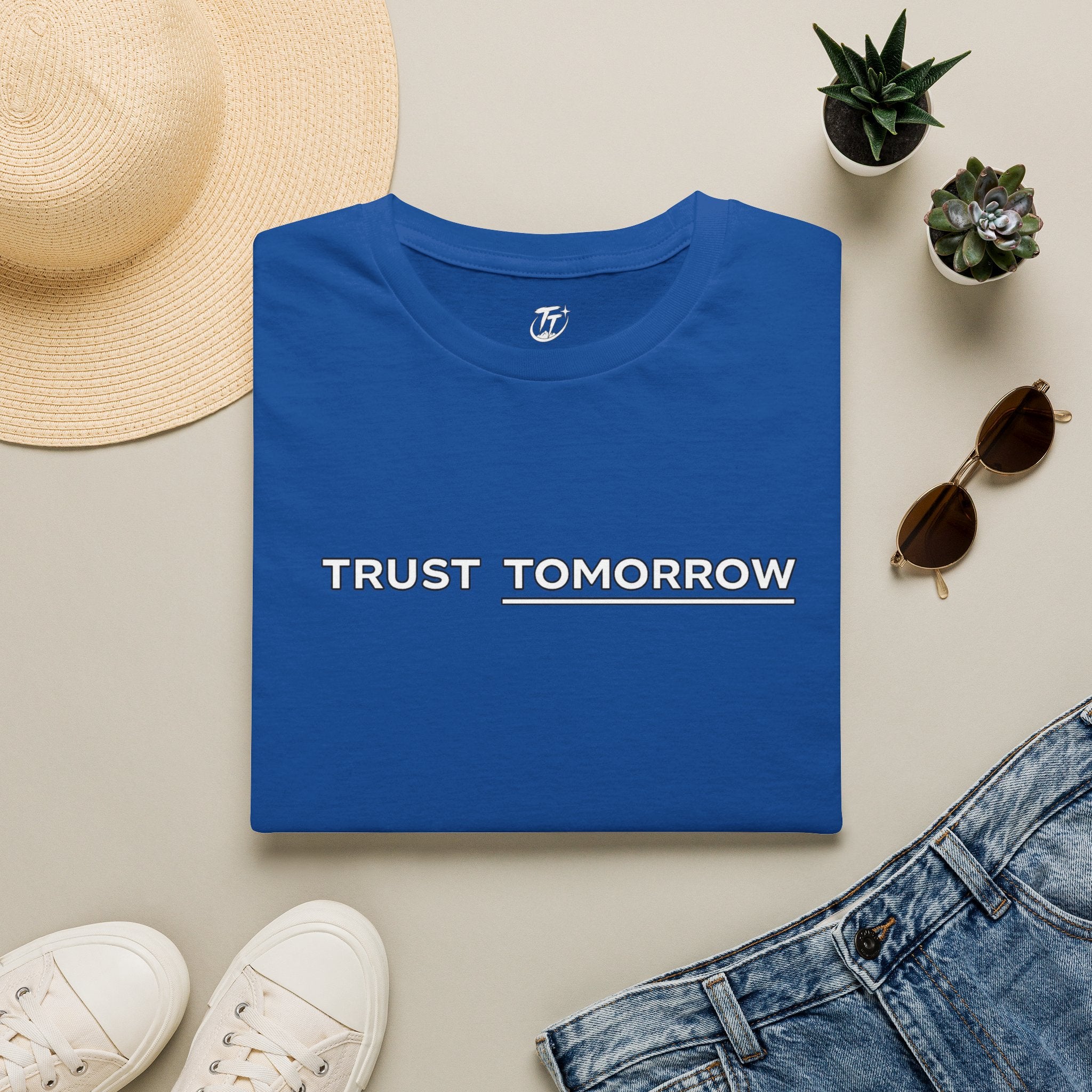 Trust Tomorrow T‑Shirt — Minimal Inspirational Graphic Tee