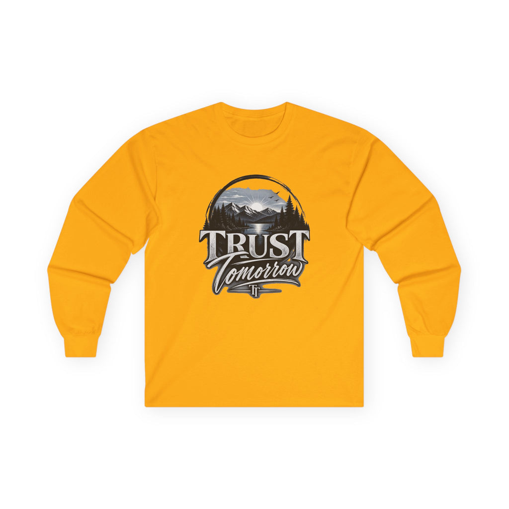 Trust Tomorrow Long Sleeve Tee — Vintage Mountain Graphic