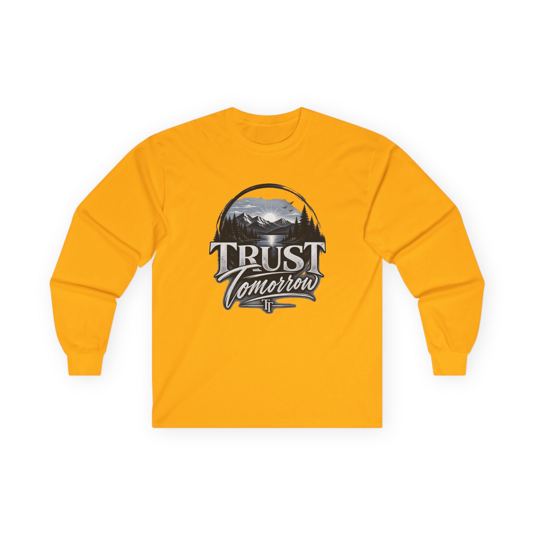 Trust Tomorrow Long Sleeve Tee — Vintage Mountain Graphic