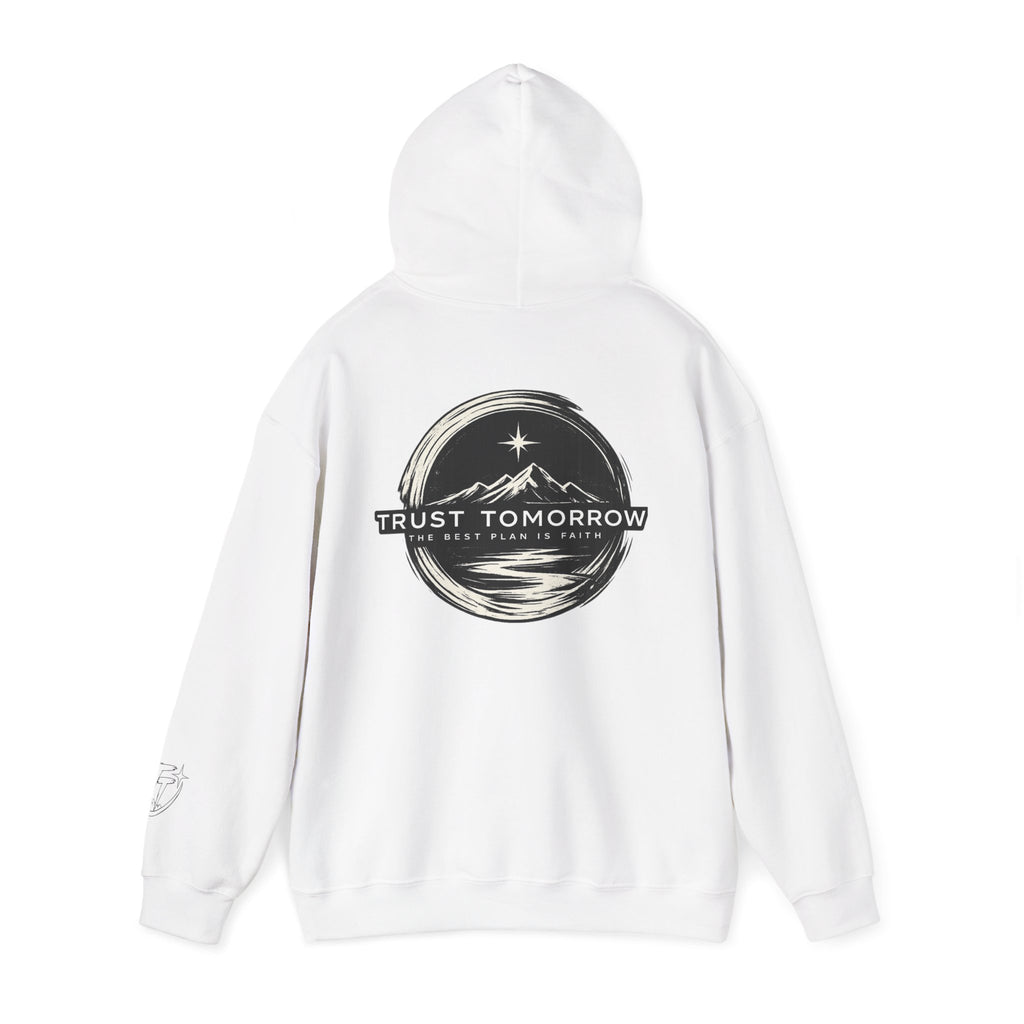 Trust Tomorrow Hoodie — Mountain Graphic Pullover