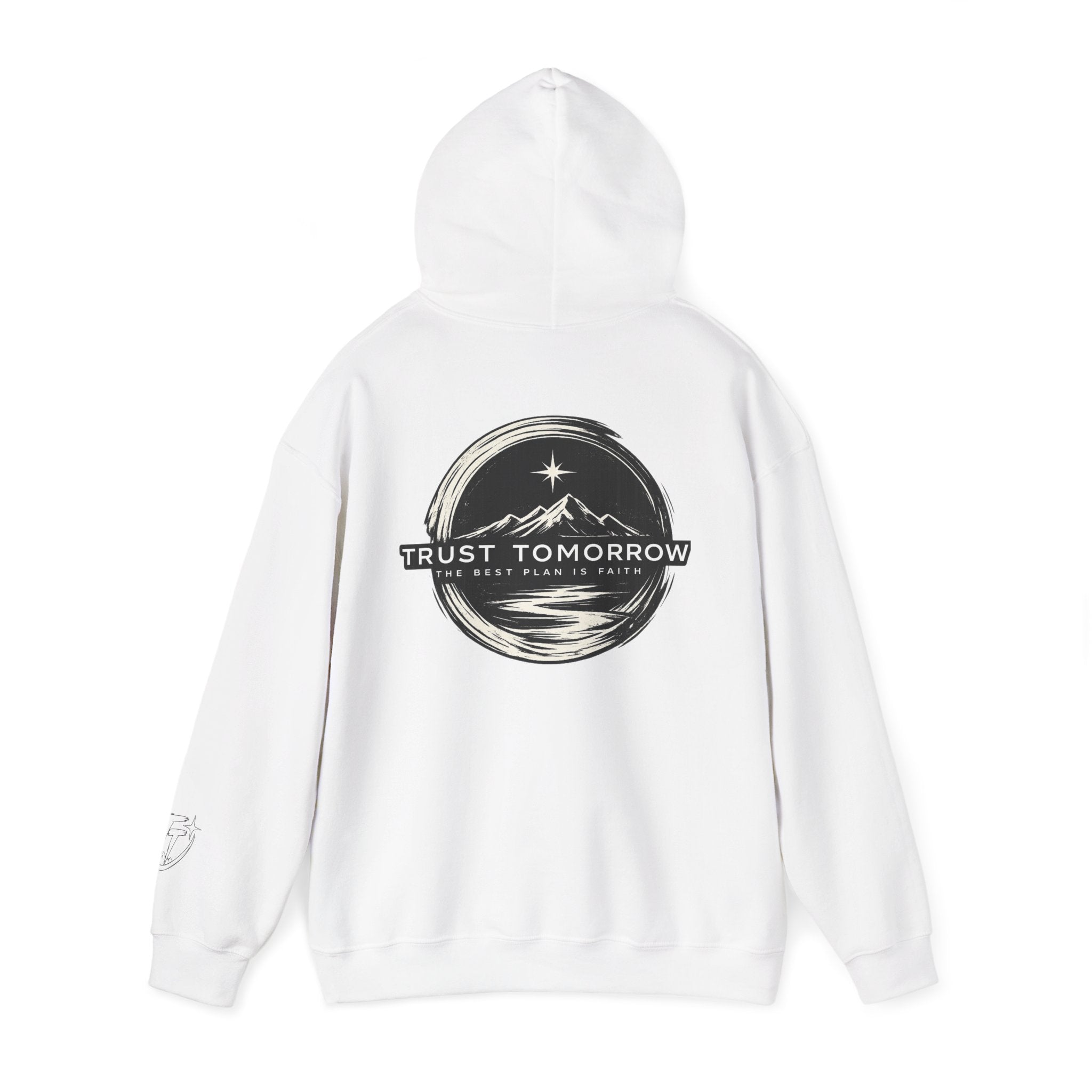 Trust Tomorrow Hoodie — Mountain Graphic Pullover