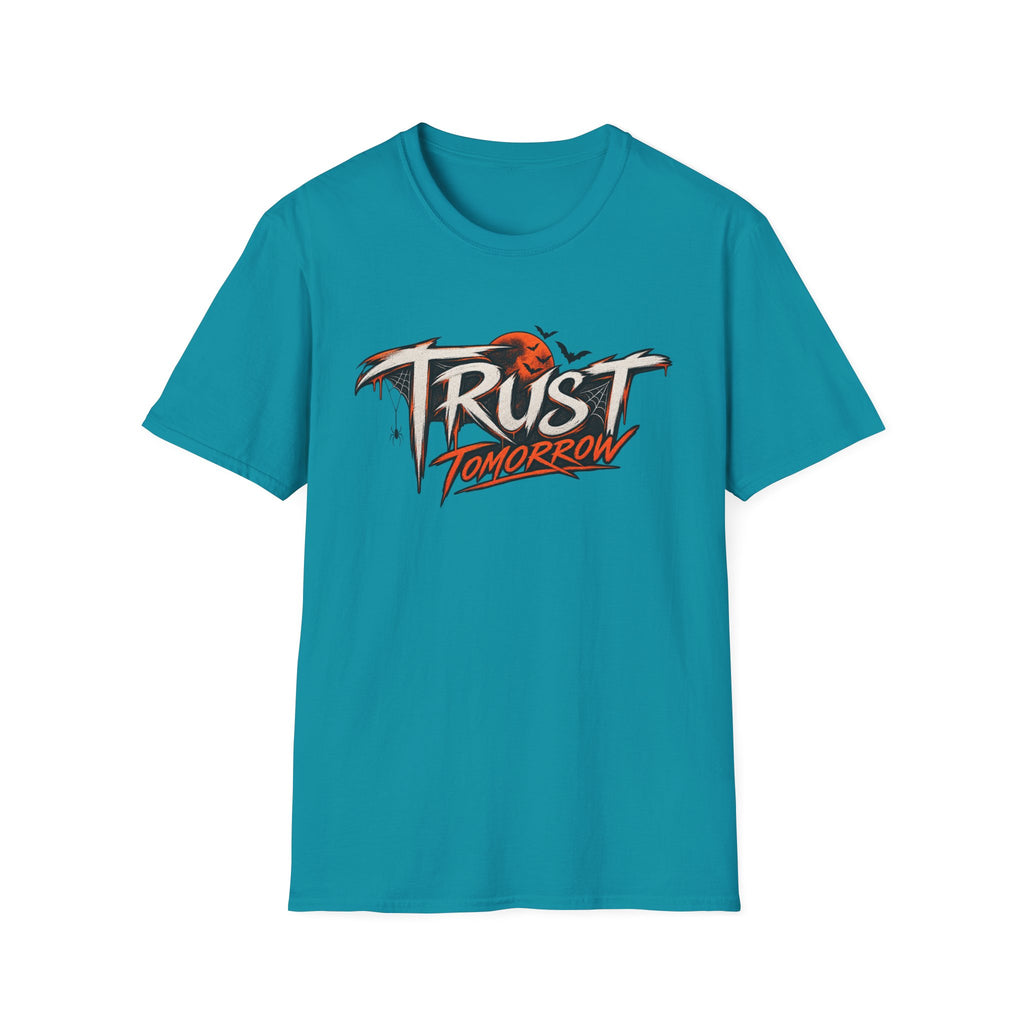Trust Tomorrow T-Shirt — Inspirational Graphic Tee with Sunrise Design