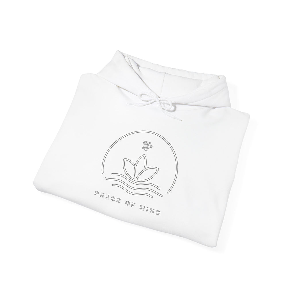Peace of Mind Hoodie — Minimal Lotus Meditation Sweatshirt