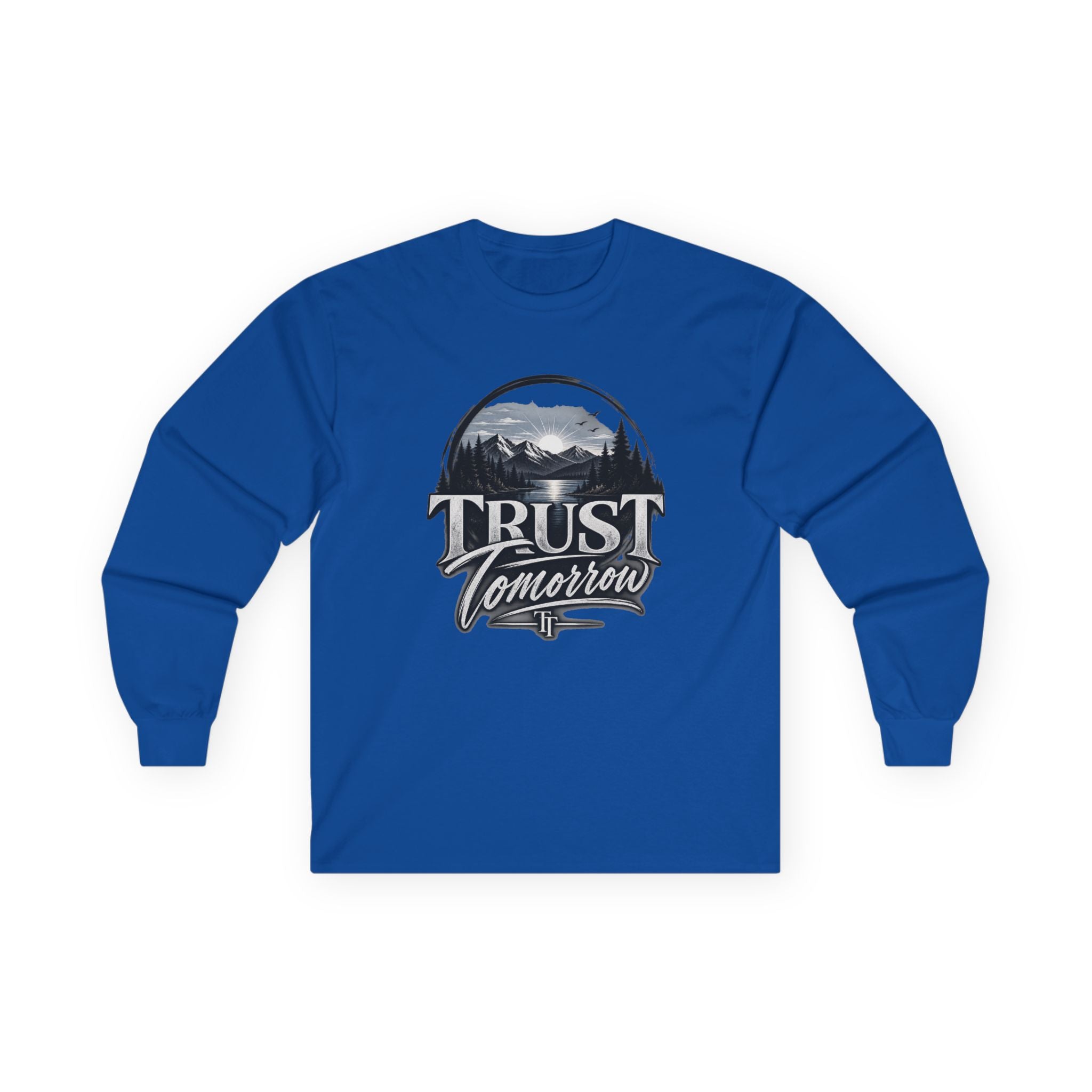 Trust Tomorrow Long Sleeve Tee — Vintage Mountain Graphic
