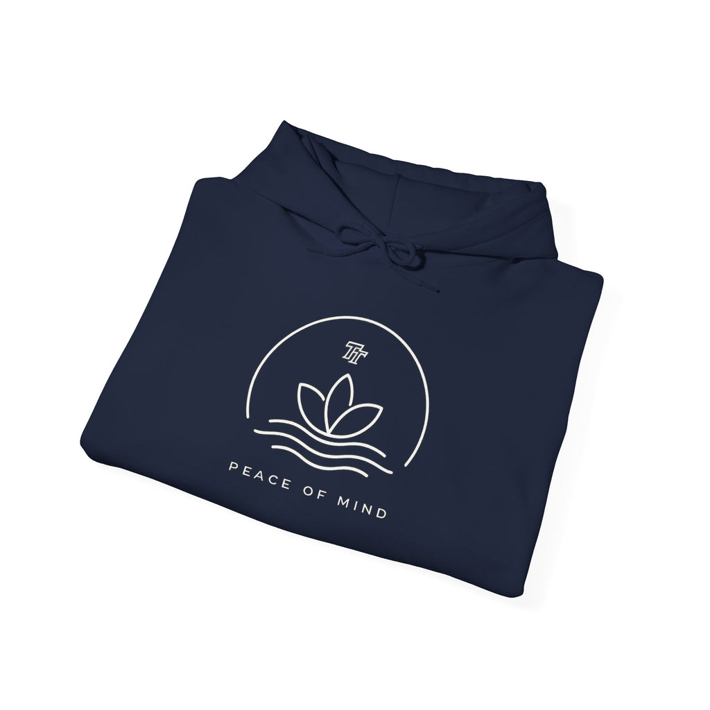 Peace of Mind Hoodie — Minimal Lotus Meditation Sweatshirt