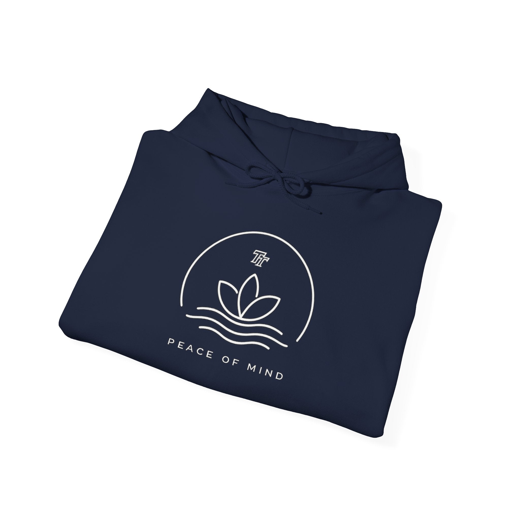 Peace of Mind Hoodie — Minimal Lotus Meditation Sweatshirt