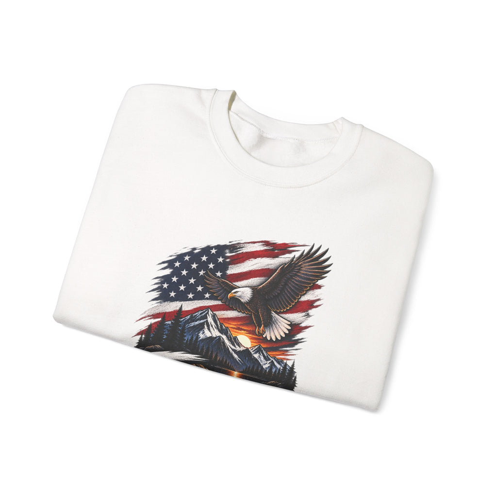 Trust Tomorrow American Eagle Sweatshirt — Patriotic 'Trust Tomorrow' Graphic Crewneck