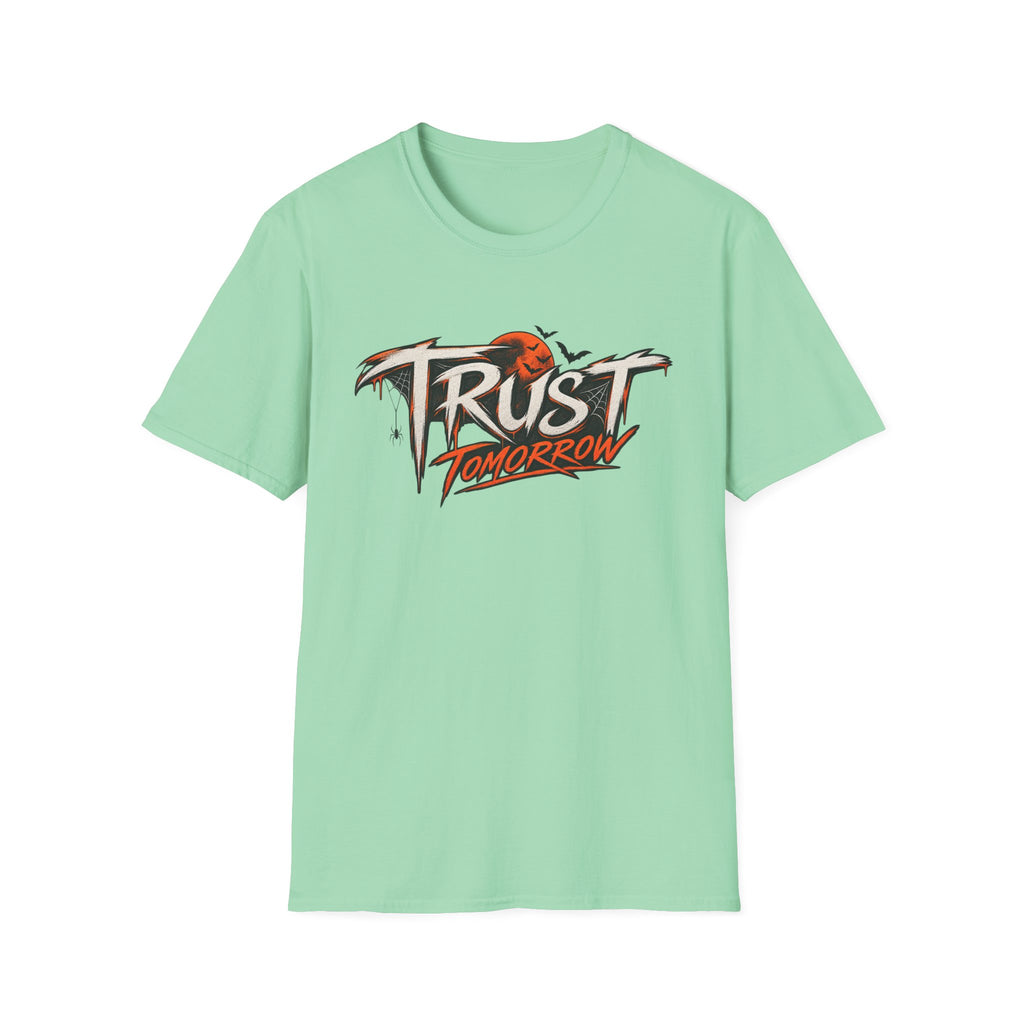 Trust Tomorrow T-Shirt — Inspirational Graphic Tee with Sunrise Design
