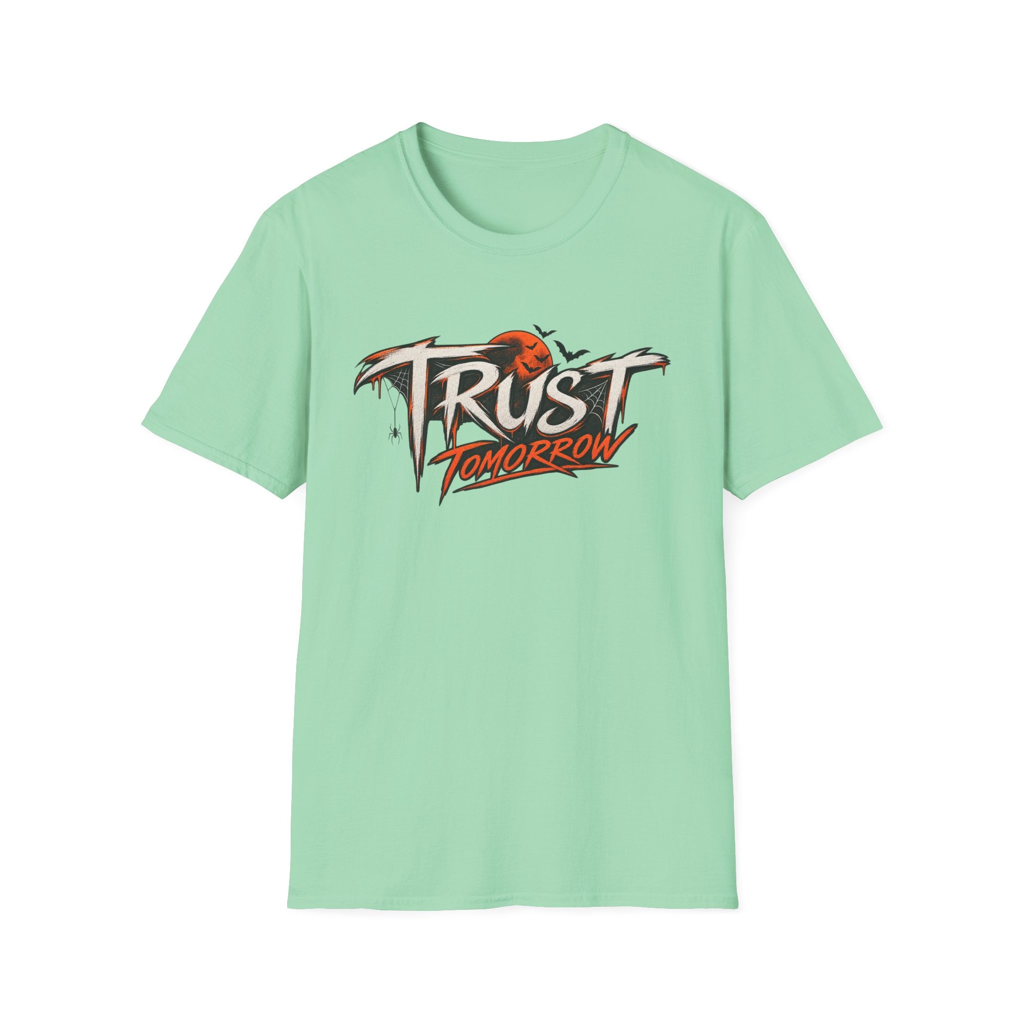 Trust Tomorrow T-Shirt — Inspirational Graphic Tee with Sunrise Design