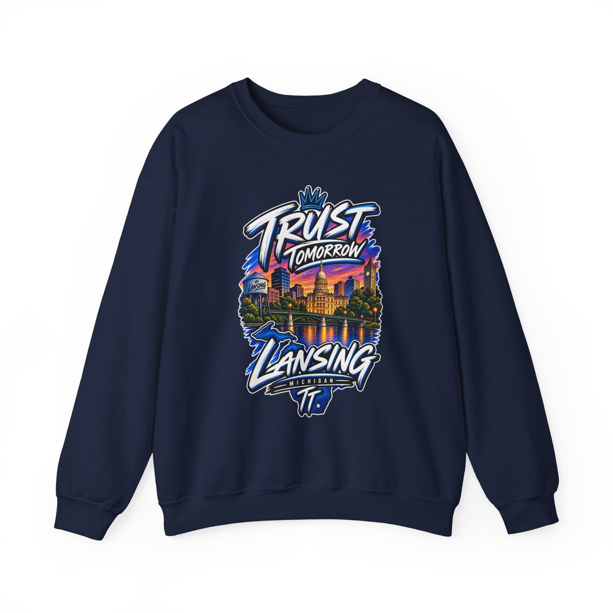 Lansing Skyline “Trust Tomorrow” Graphic Sweatshirt