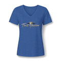 Women's V-Neck Tee — 'Trust Tomorrow' Sunrise Graphic Comfort Shirt