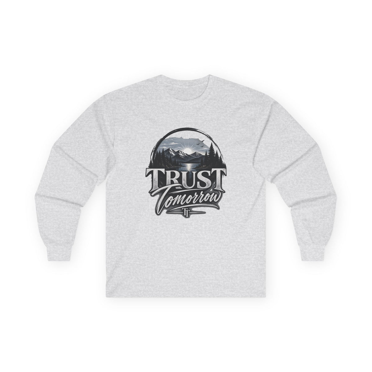 Trust Tomorrow Long Sleeve Tee — Vintage Mountain Graphic
