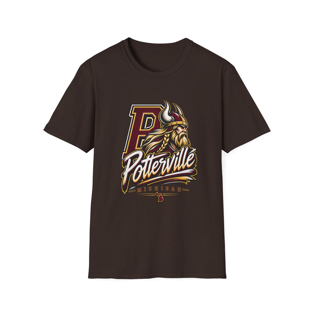 Potterville Vikings T-Shirt — Vintage Mascot School Spirit Tee